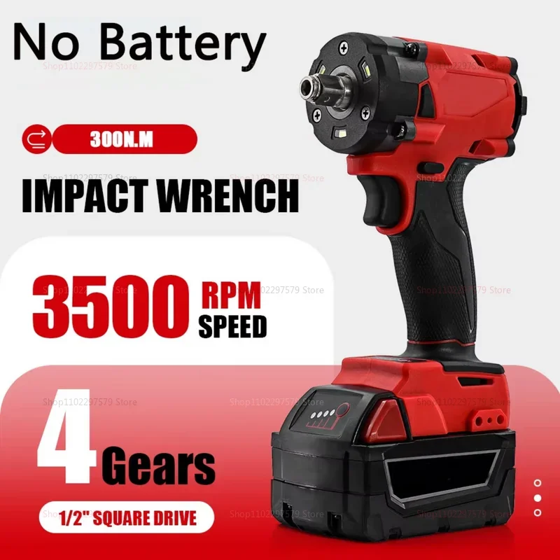 

Wireless Brushless Electric Wrench for Automotive Truck and Car Repair Impact Drill 18V Rechargeable Power Tool No Battery