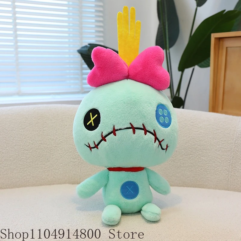 

2025 Green Pink Plush Toy Soft Cute Cartoon Pillow Doll Boy and Girl Room Decoration Birthday Gift