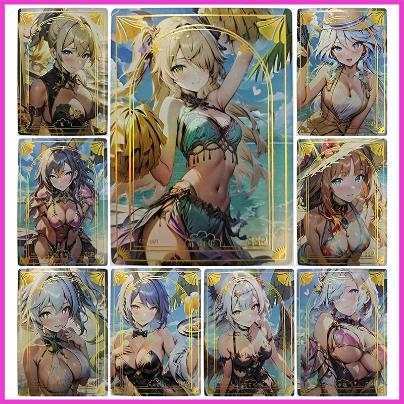 

Anime Goddess Story Rare SSP Game Collectible Cards Jean Dehya Fischl Furina Nilou Nahida Noelle Toys for boys Birthday Present
