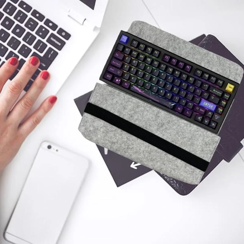 

P5EA фетровый чехол для клавиатуры для Azoth/Strix беспроводная клавиатура, эргономичный защитный чехол для клавиатуры,
