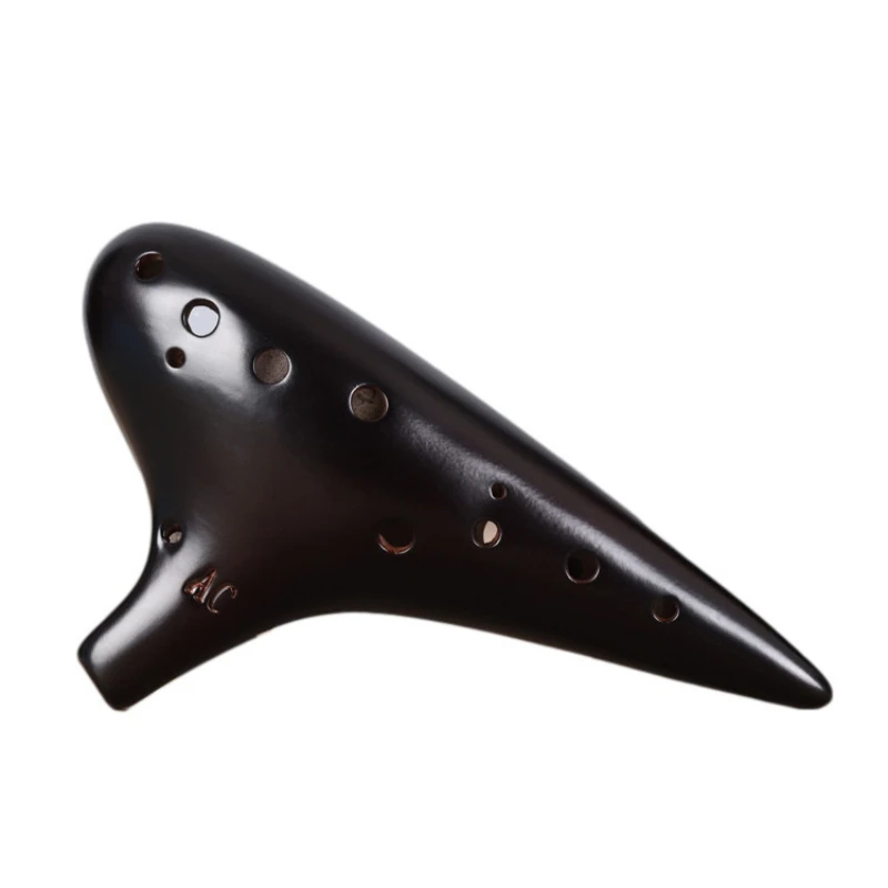 12-hole Ocarina Innato Flute of Smoked Ocarina Alto C Smoke Firing Traditional Chinese Folk Musical Instrument for beginners