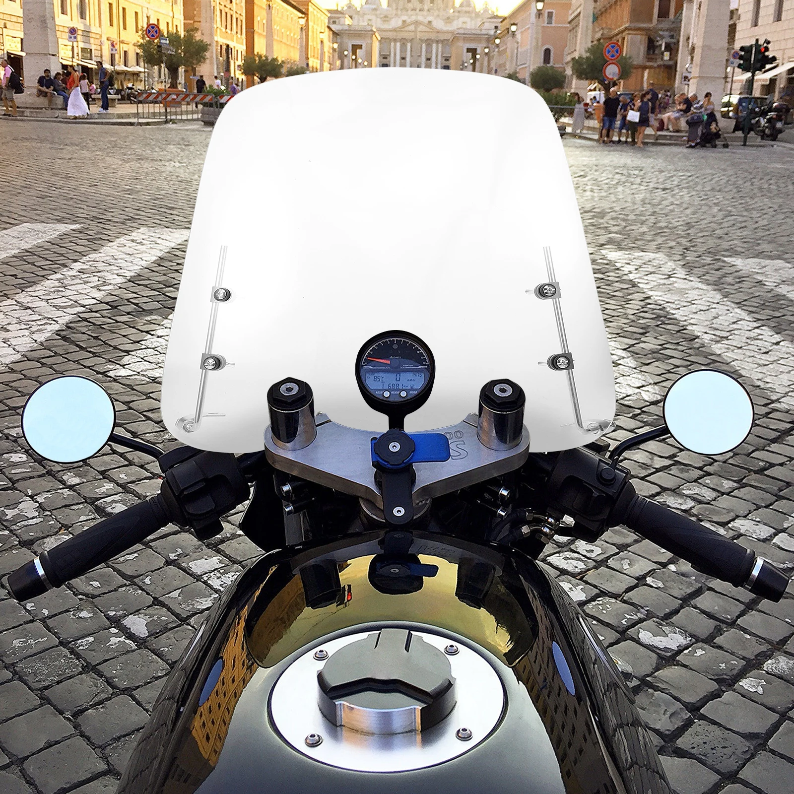 

Motorcycle Windshield Clear PC Windscreen Front Deflector For Motorbike Universal Travel Accessories Protect Sand Rain