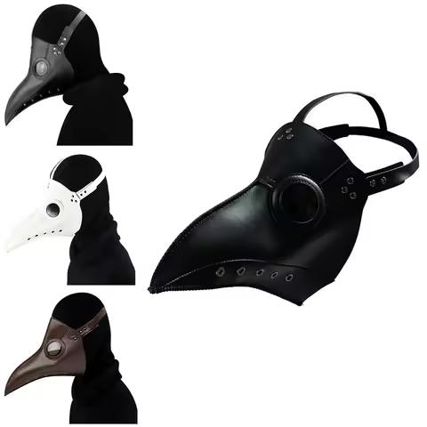 Creative Long Nose Beak Steampunk Bird Mask Funny Plastic Plague Doctor Mask Cartoon Halloween Bird Mask Masquerade