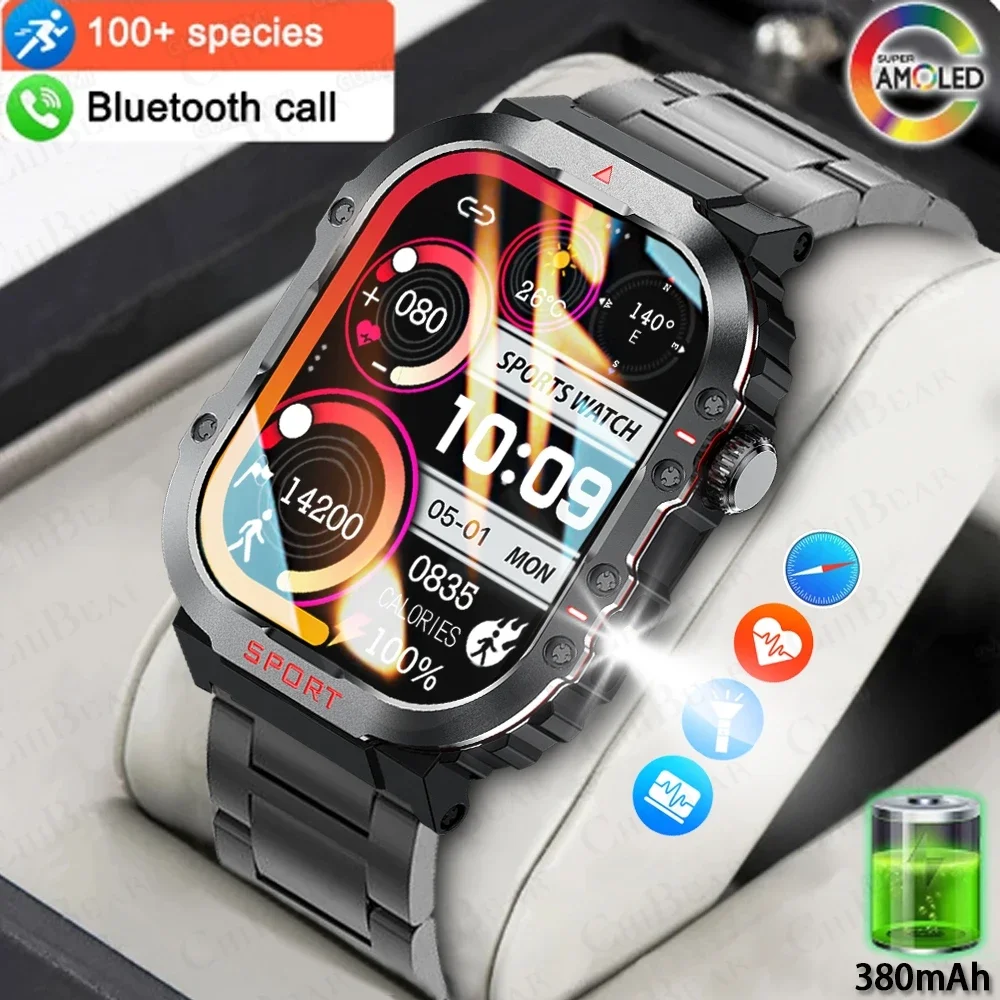 

Уличные военные прочные GPS спортивные умные часы мужские фонарики компас водонепроницаемые умные часы с Bluetooth вызовом для Huawei Xiaomi IOS