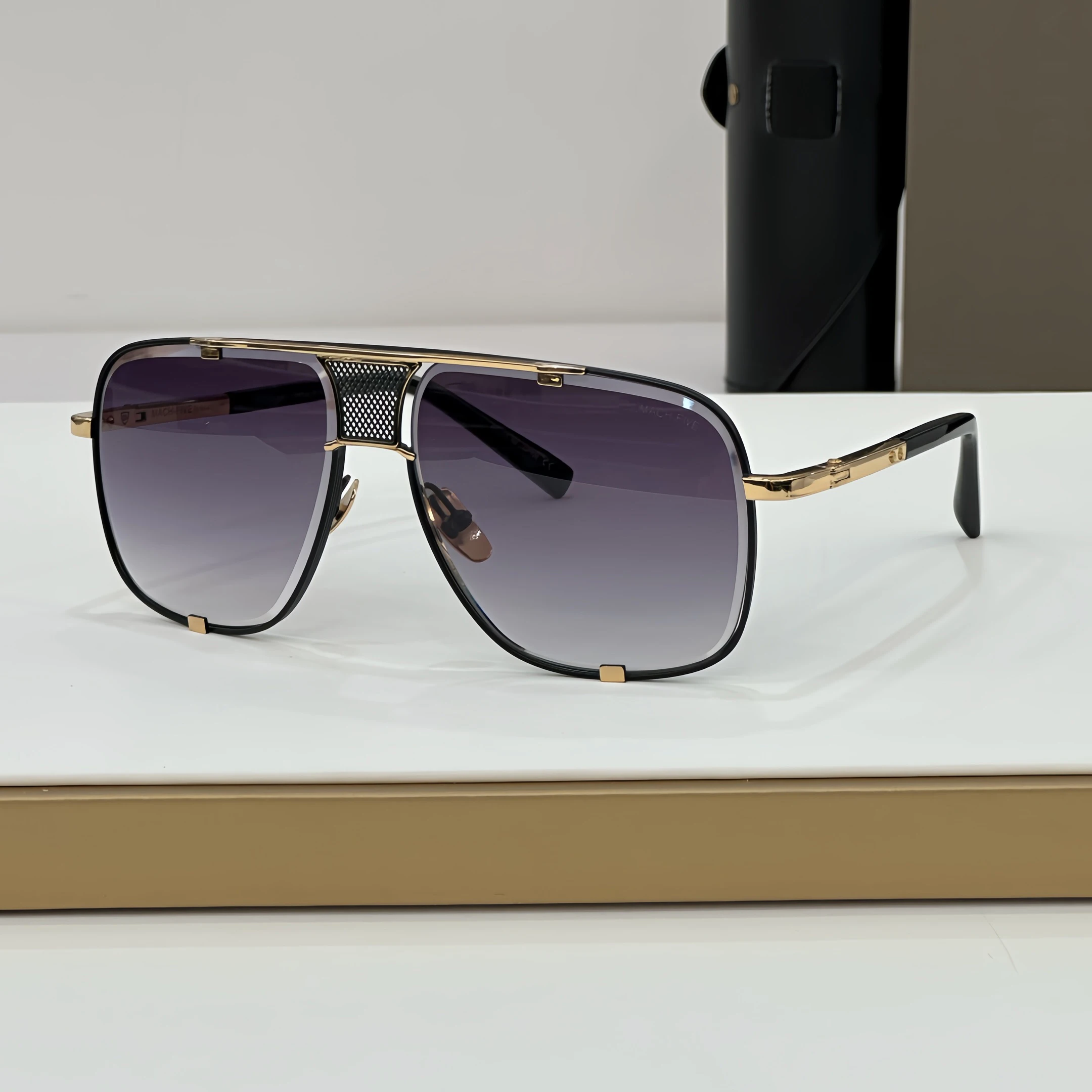 ADITA MACH FIVE DRX-2087 GRÖSSE 64-14-127 Hochwertige Sonnenbrillen für Herren Titan-Stil Modisches Design Sonnenbrillen für Damen 3