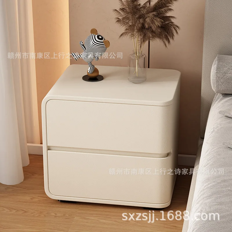 Nightstands Furniture Nordic Modern Table Solid Wood Simple Bedside Bedroom Multifunctional Free Installation Storage Cabinet