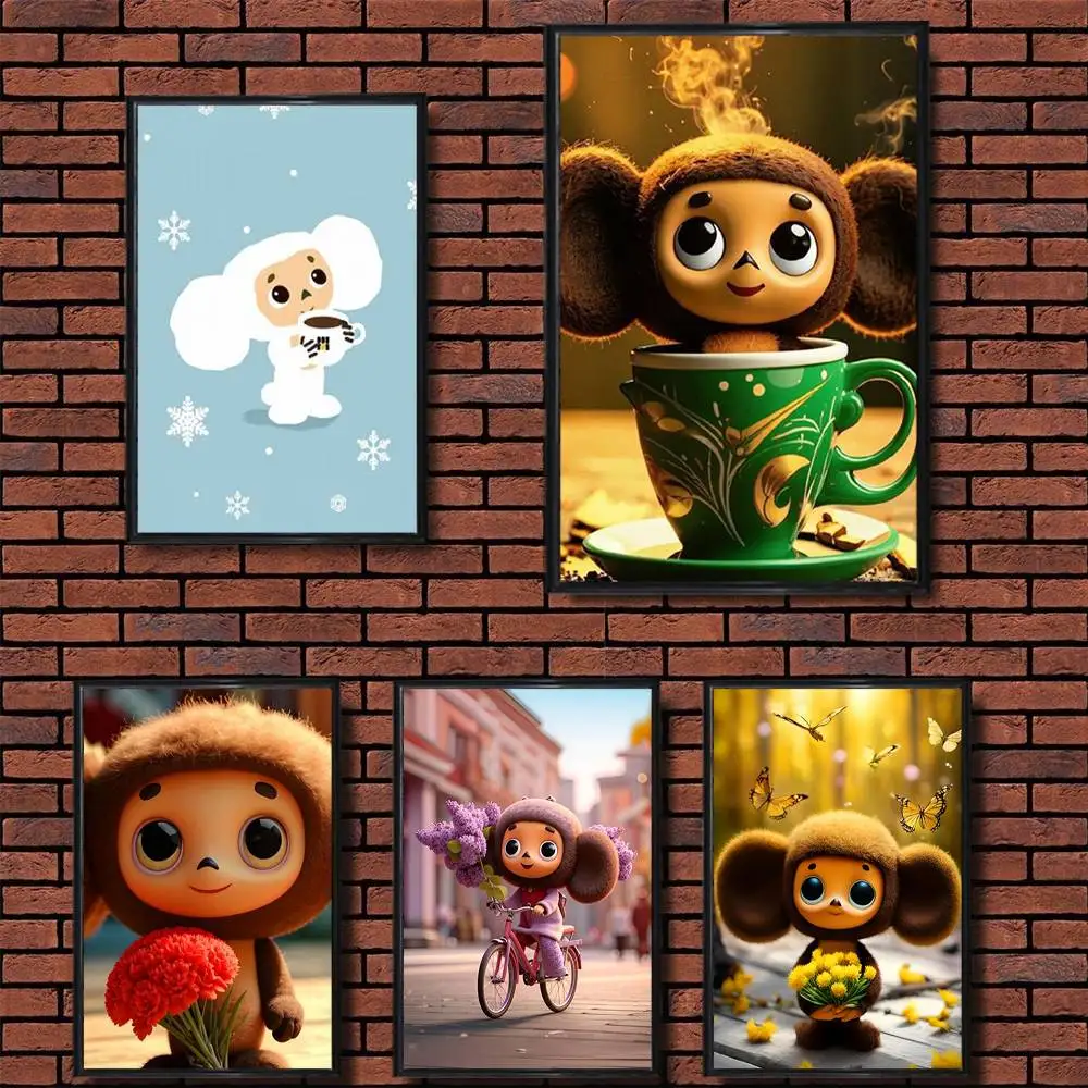 

Cartoon C-CheburashkaS CUTE Poster HD Art Sticky Wall Waterproof Home Living Room Bedroom Bar Aesthetic Decoration