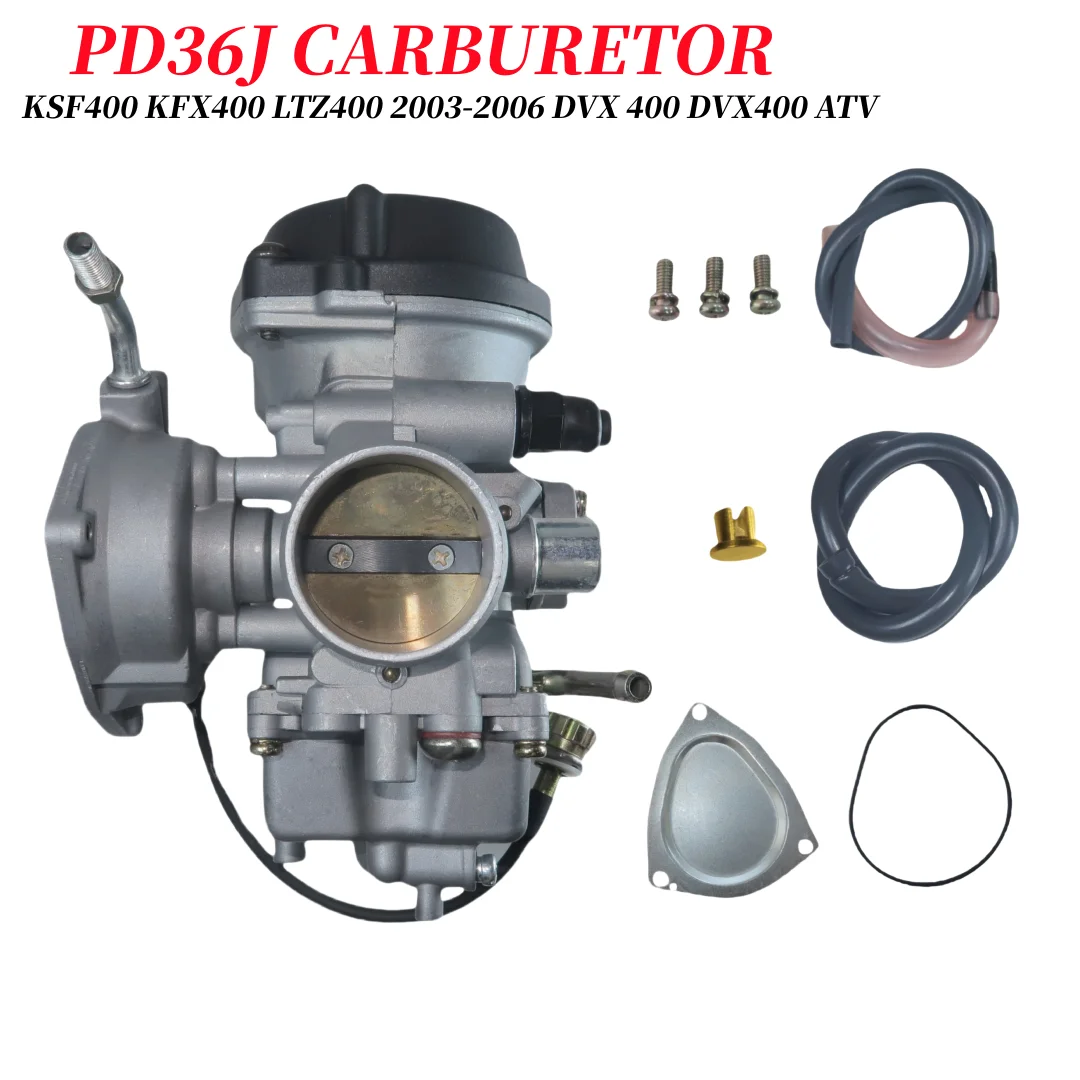 Motorcycle carburetor suitable for PD36J KSF400 KFX400 LTZ400 2003-2006 ATV DVX 400 DVX400 beach bike engine accessories