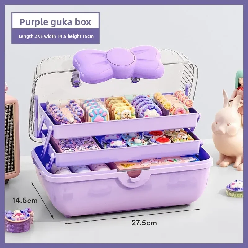 Large capacity medicine box, desktop portable three-layer transparent medicine storage box with lid, multi-functional