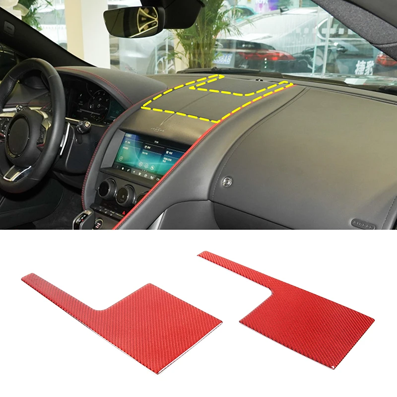 

For Jaguar F-TYPE 2013-2022 Soft Carbon Fiber Car Central Control Air Vent Panel Paste Cover Trim Stickers Car Accessories