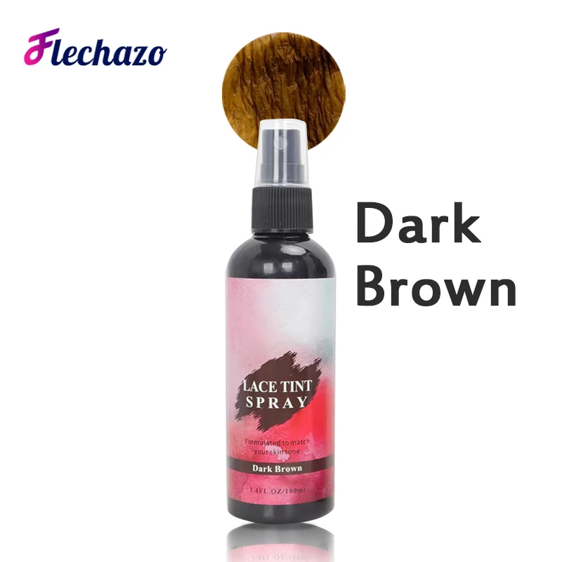 Lace Tint Spray For Lace Wig Light Medium Dark Brown Lace Spray - 100Ml 3.38Oz Lace Hair Dye Wig Tint Spray Easy To Use