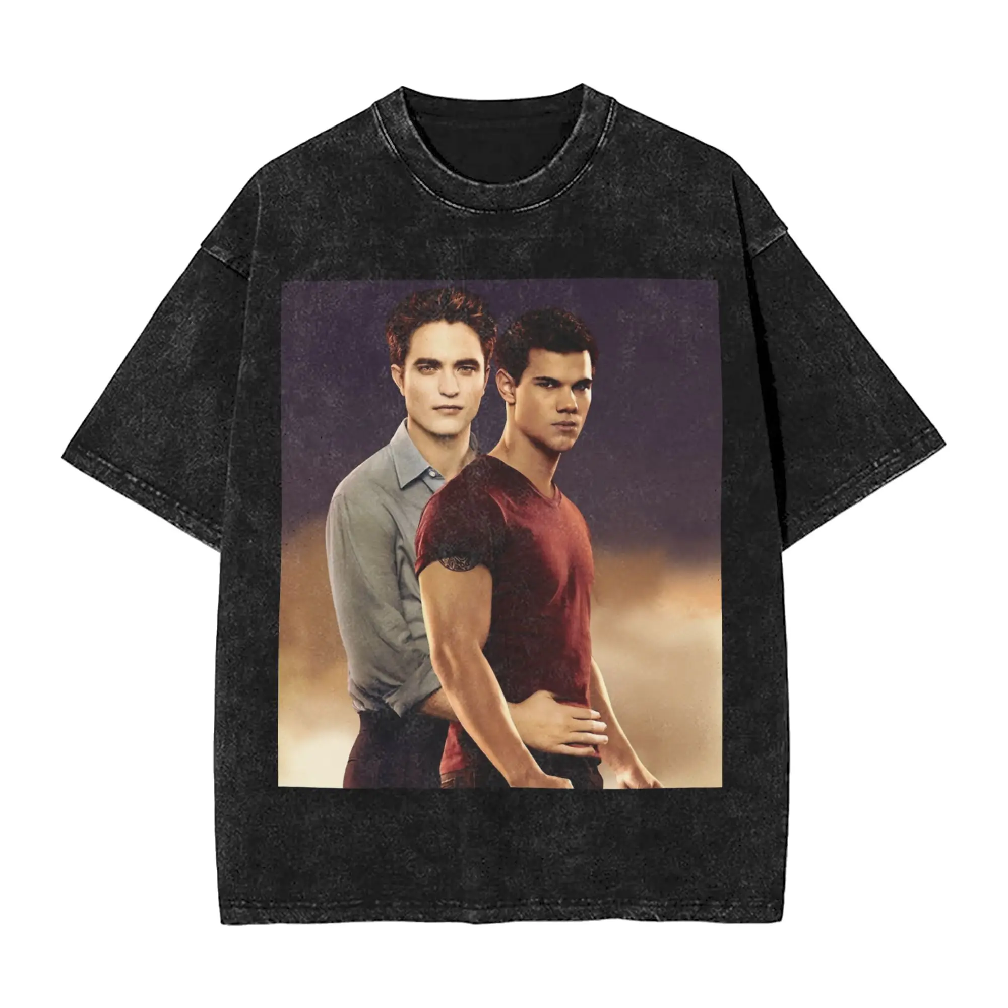 

Twilight Jacob Edward T Shirt Hip Hop Washed 100% Cotton Harajuku T-Shirts Vintage Men Women Tops Streetwear Summer Tee Shirt