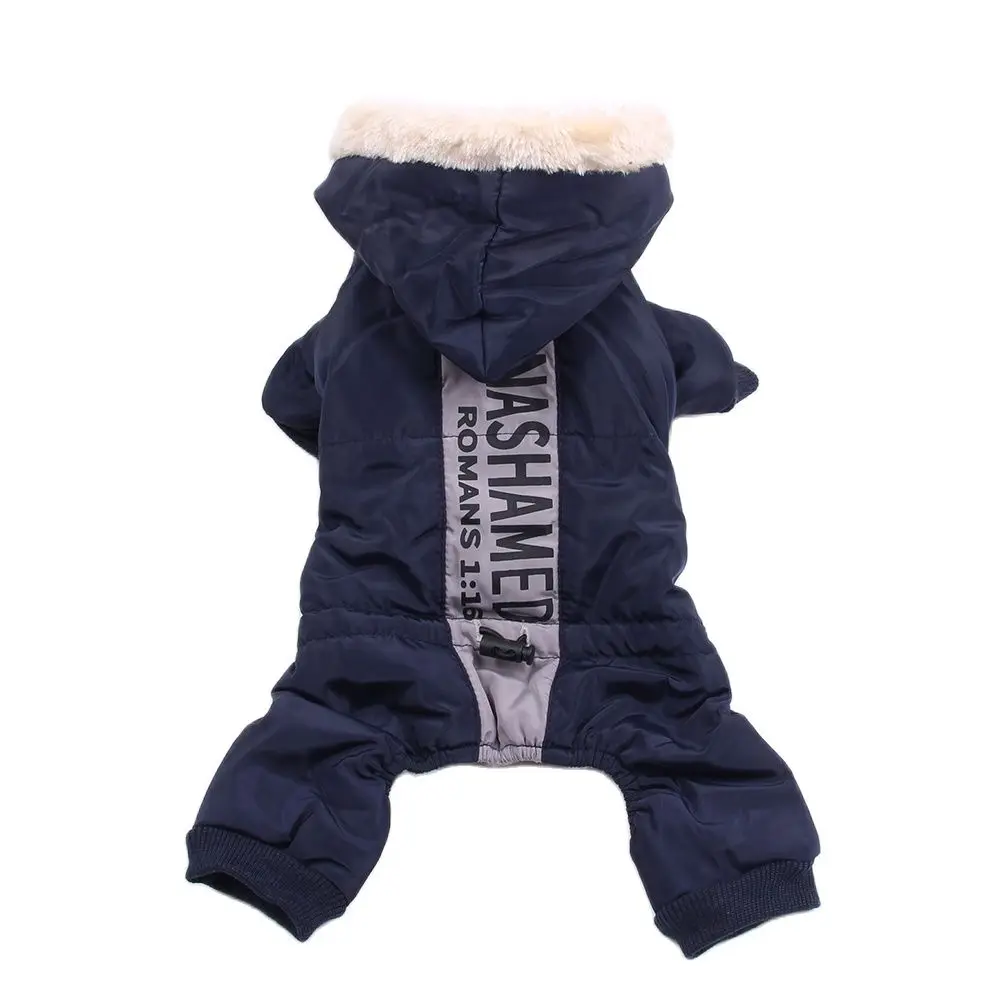 Dogs Cats Warm Jumpsuit Hoodie Windbreak Apparel Pet Puppy Coat Jacket Outfit Winter Clothing