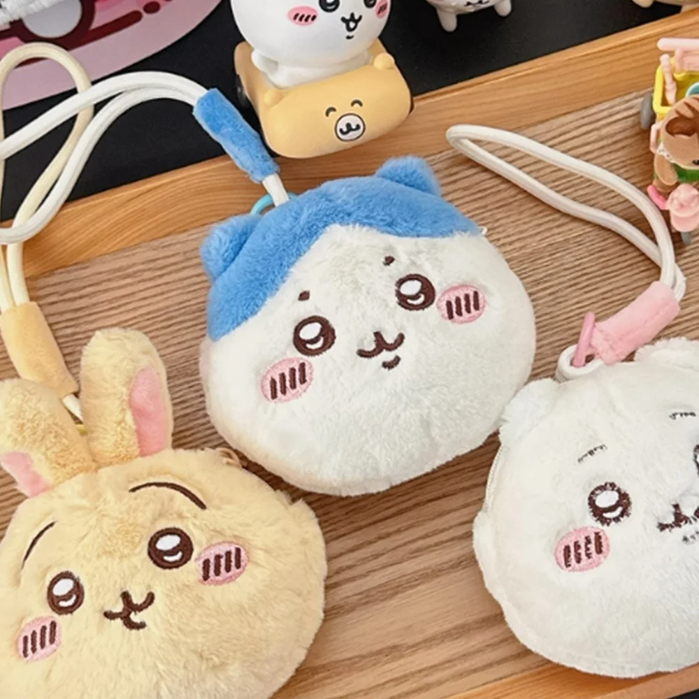 ちいかわぬいぐるみキーホルダー飾り財布かわいい八角形うさぎぬいぐるみコインパースイヤホンオーガナイザーバッグ女の子ギフト