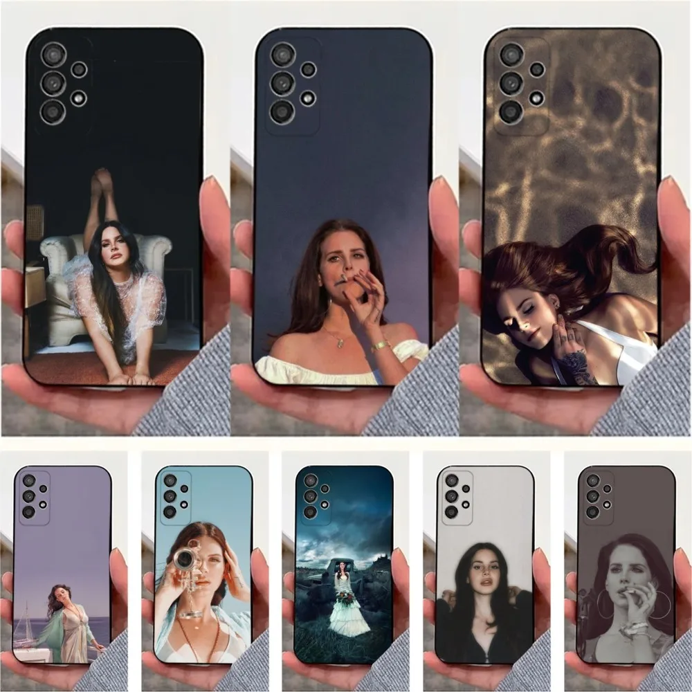 Singer L-Lanas D-Del Rey Phone Case For Samsung S25,S24,S23,S22,S20,S21,S10,Ultra,Plus,Lite,FE,Soft Silicone Black Cover