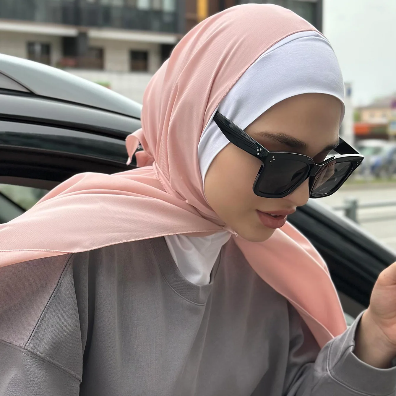 Muslim Women Hijab Pearl Chiffon Long Scarf Headscarf Shawl Wrap Bandage Bandanas Headband Straps Scarves Bufanda Turbante Mujer