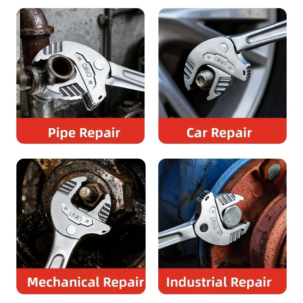 

1 шт. регулируемый гаечный ключ с крабовым когтем, легко затягивающийся саморегулирующийся трещотка, широкая губка для производства автомобильных трубопроводов