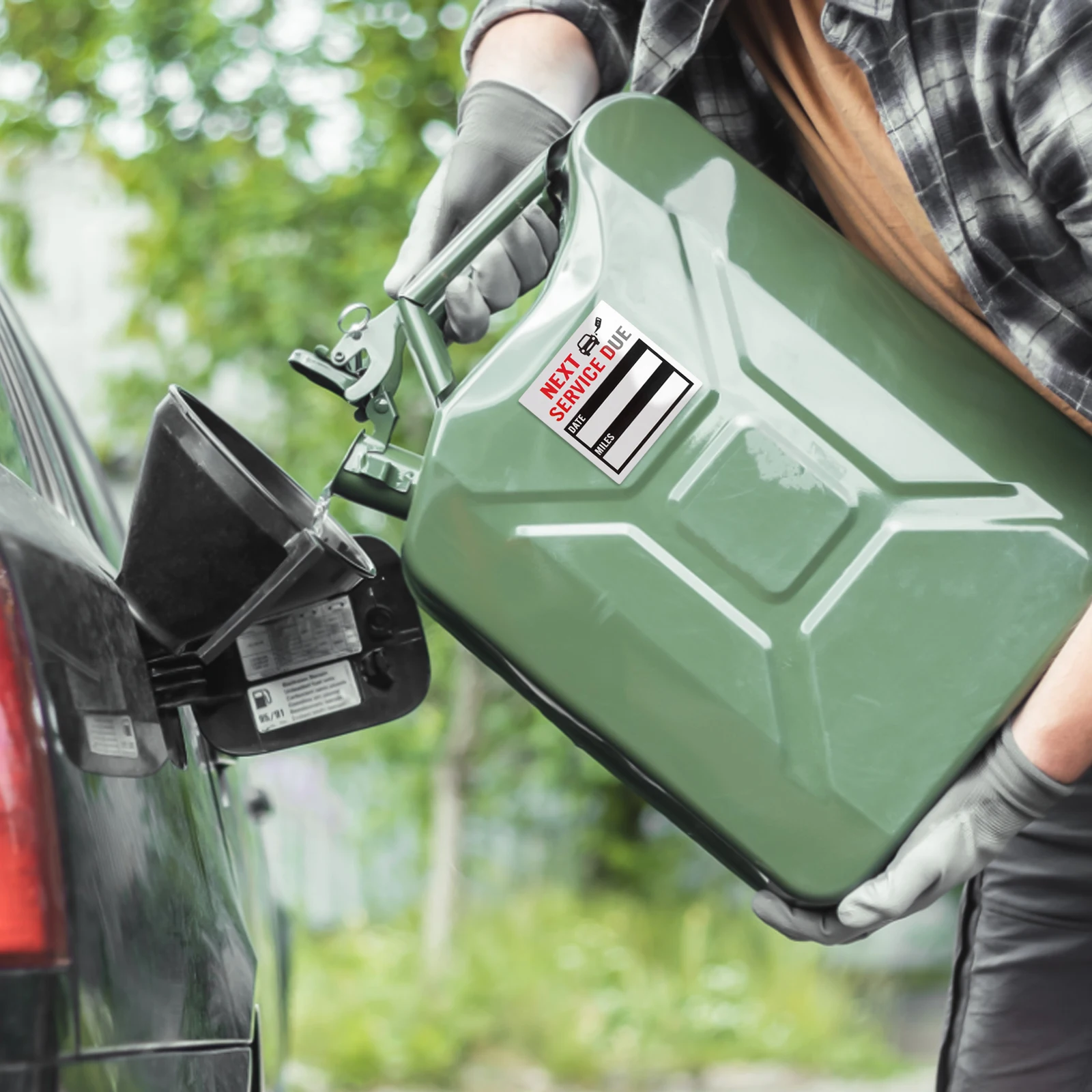 

Oil Change Sticker Car Service Reminder Labels Black Waterproof Easy to Stick Remove No Residue Great Gift Fill Date Remember