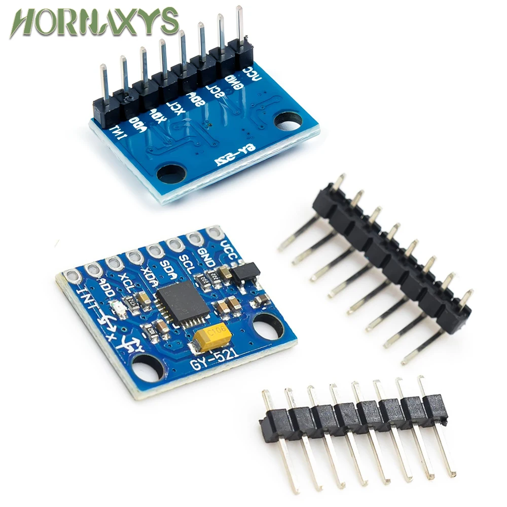 

1Set IIC I2C GY-521 MPU-6050 MPU6050 3 Axis Analog Gyroscope Sensors + Accelerometer Module For Arduino With Pins 3-5V DC