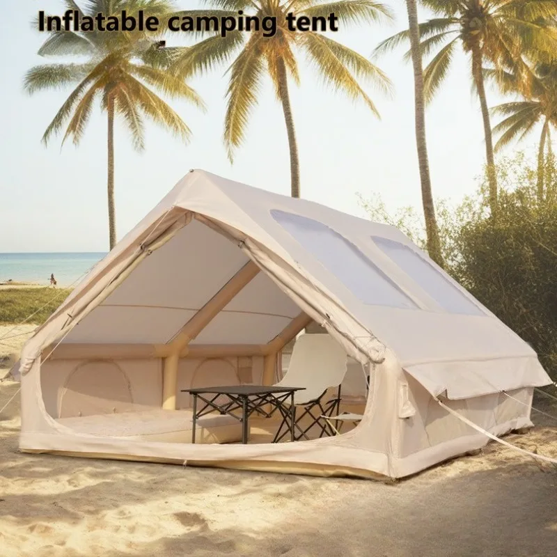 

Утолщенная непромокаемая надувная палатка для кемпинга на открытом воздухе, портативная, быстрораскладная, автоматическая, с защитой от солнца, товары для кемпинга