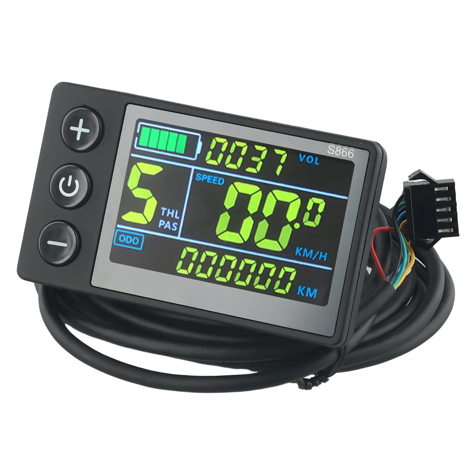 24V 36V 48V Electric Bicycle Display Colorful S866 LCD Screen Meter SM Ebike Power Assisted Scooter Control Panel Dashboard