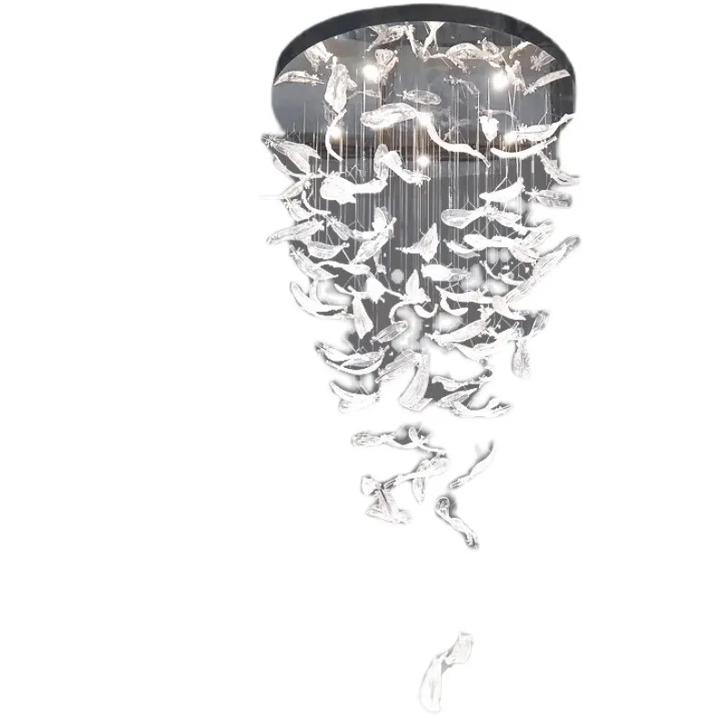 

Art crystal feather chandelier restaurant stairs bedroom mall hotel beauty salon sales department