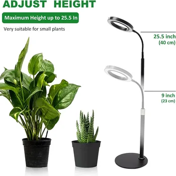 ไฟ LED สำหรับปลูกพืชมีวงแหวนนางฟ้ายกกระชับไฟประดับภูมิทัศน์ขนาดเล็ก USB ดอกไม้ฉ่ำและพืชปลูกในร่ม12W