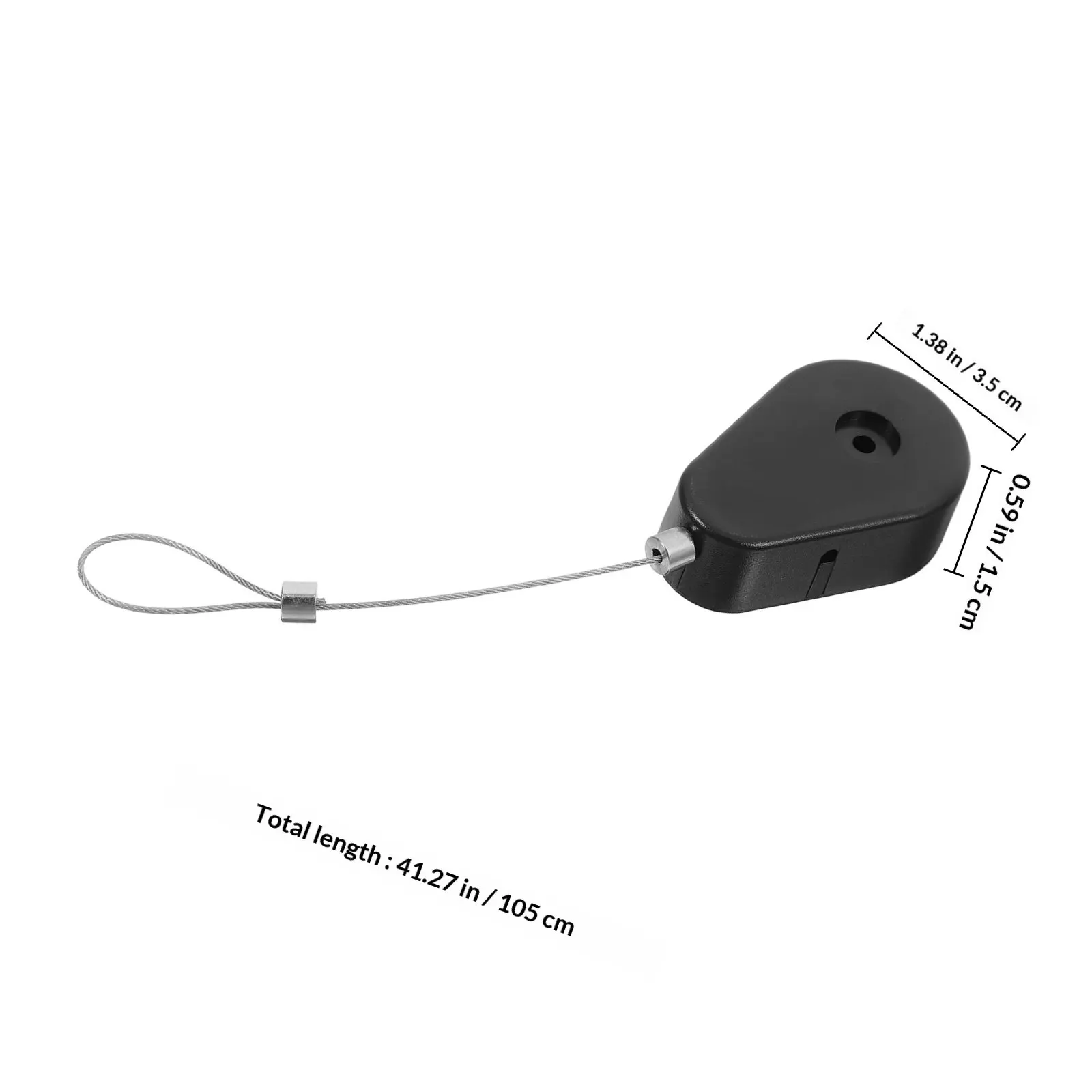 Retractable Secure Cable Lock Automatic Cord Winder Anti Theft Steel Wire Box for Electronics Merchandise Commodity Protection