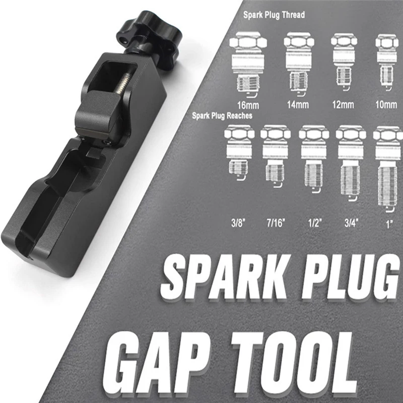 

Universal Aluminum Spark Plug Gap Tool And Feeler Gauge for Most 10mm 12mm 14mm 16mm Spark Plugs