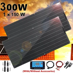 Solar Panel 12v 300w Flexible Photovoltaic System Kit Solar Cell Battery Charger for Car RV Boat Light Camping Home Camper 1000w