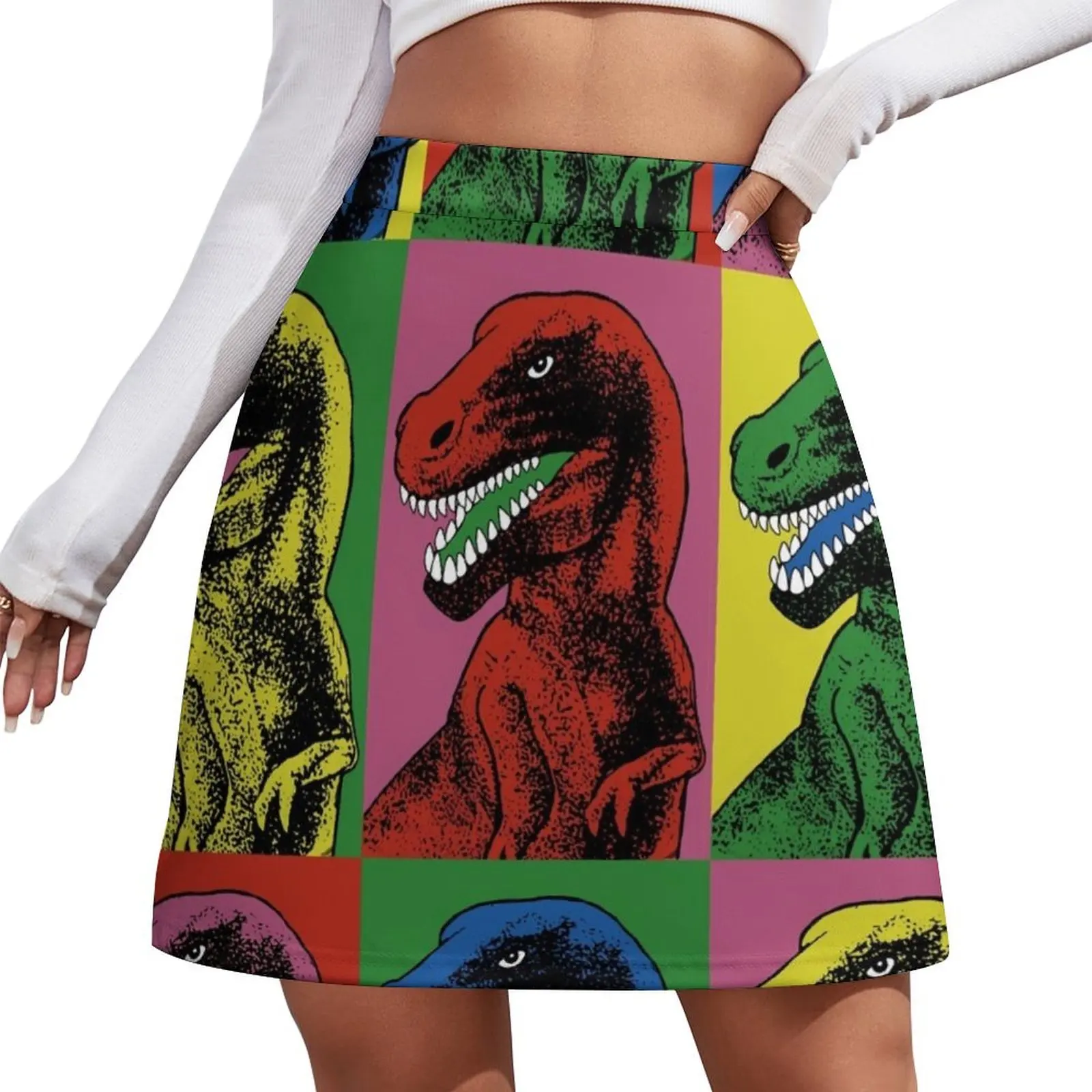 

Dinosaur Pop Art Mini Skirt extreme mini dress women's clothing korea stylish luxury clothes women