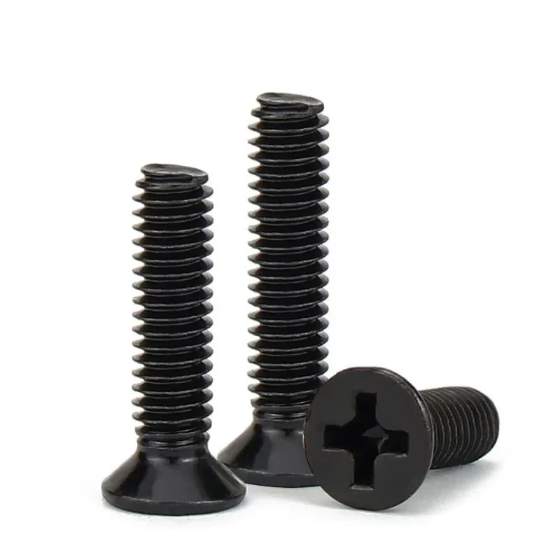 Cross Screw M1 To M6 Black 304 Stainless Steel/Carbon Steel Flat Countersunk Head/Pan Head Phillips Screws DIN7985 GB818/GB819