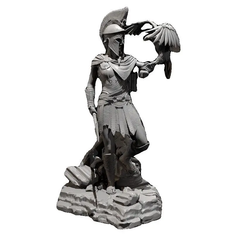 1/24 مقياس 75 مللي متر الراتنج الشكل التجمع أطقم منمذجة المتقشف أنثى مقاتلة المفككة وغير مصبوغ ثلاثية الأبعاد الطباعة تمثال لعبة 275 #5