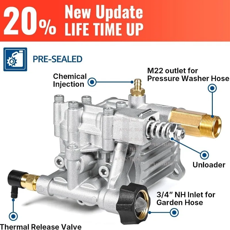 P170 Aluminum Swash Plate Pump Head Pressure Washer Replacement Parts Cleaning Machine Accessories