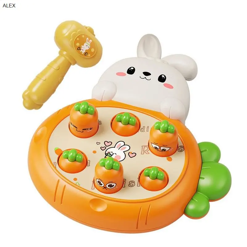 new Fun Hit Ground Mouse Toy Game Machine Cute Rabbit Cartoon CreativeWhack-A-Mole Game Gift For  Educational Kids Toys