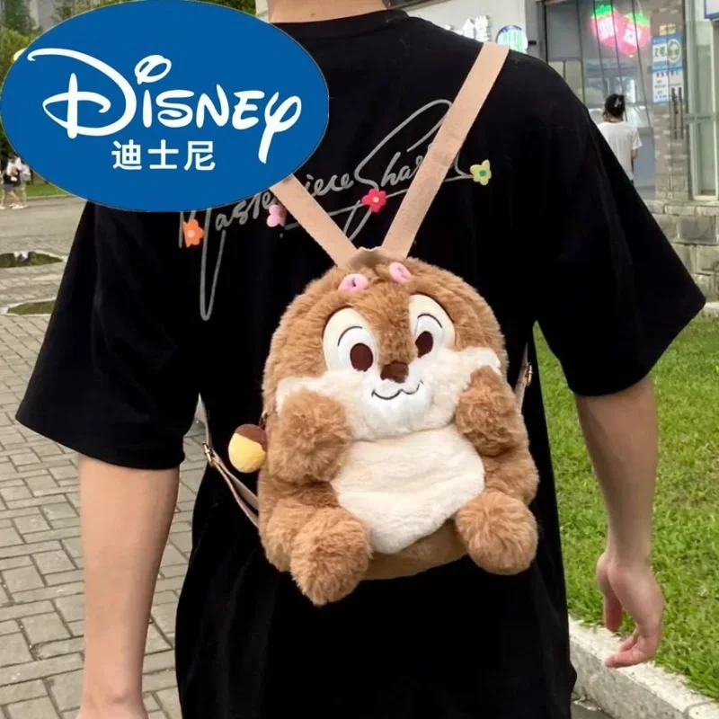 Hot Original Disney Lotso Bear Stitch Plush Toy Doll Stitch Backpacks Student Backpack Plush Bag Adult Children Birthday Gifts