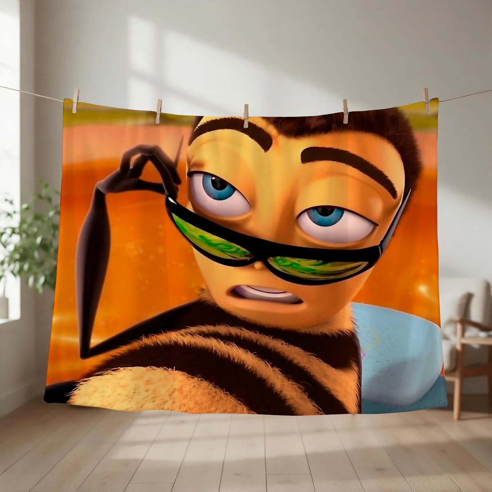 Barry Benson Bee Movie Meme Throw Blanket Summer Beddings For Baby Furry Cute Blankets