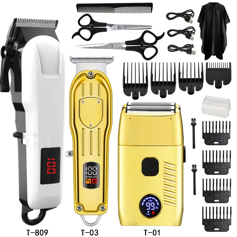 

Professional Hair Clippers Electric Razor Shavers for Men USB Rechargeable Clippers and Trimmers Beard Trimmer Fast Charging