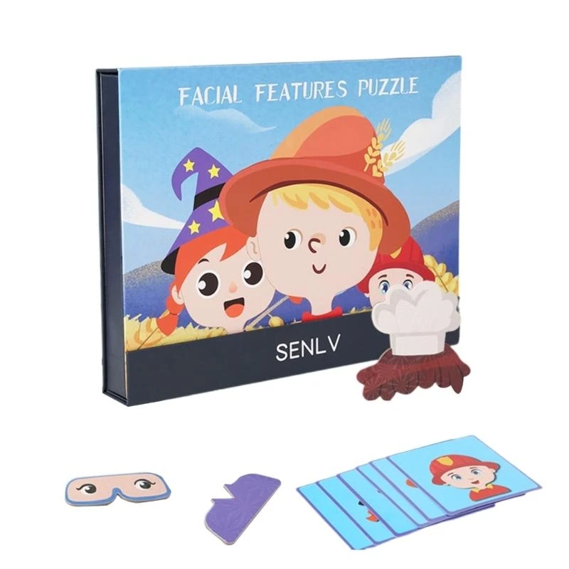 

Children Fine Motor Skills Learning Five Organs Toy Puzzles Game Enlightenment Early Education Toy 15UB