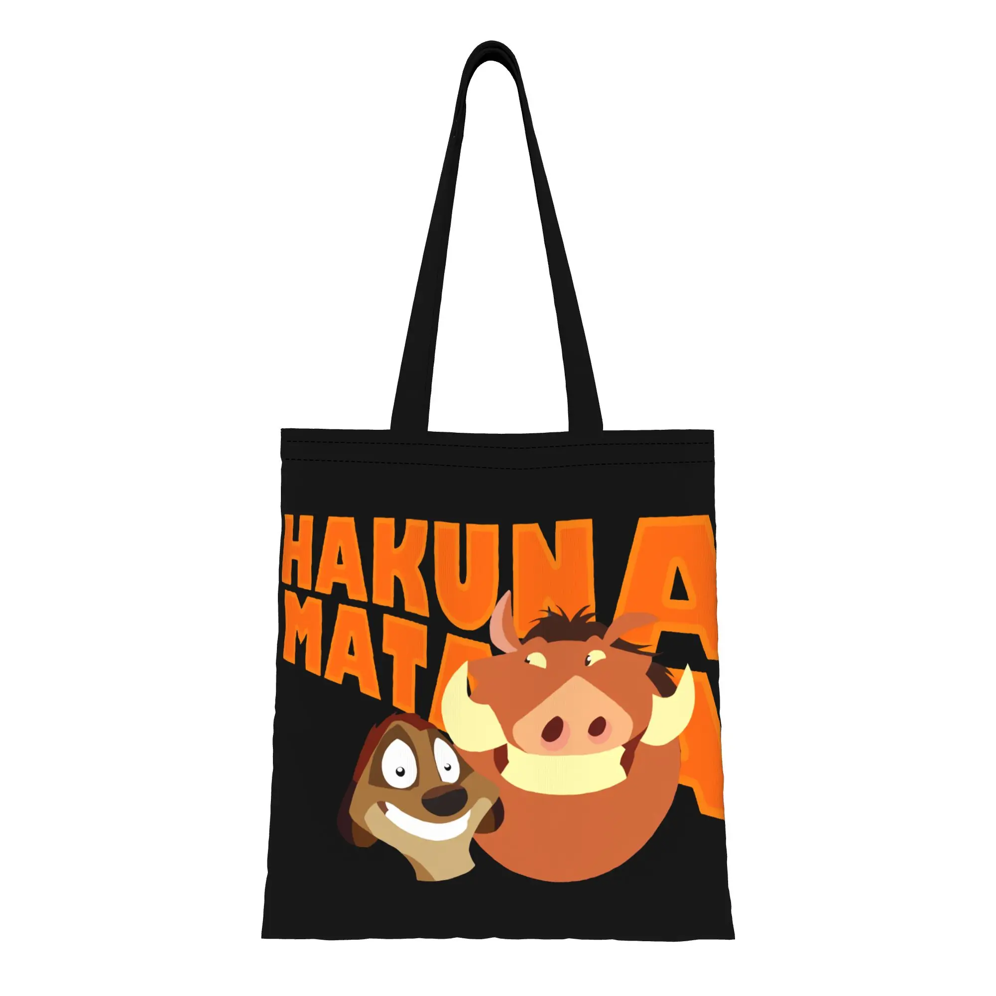 

Сумка-шоппер из холщовой ткани «Возвращение в школу» с изображением Тимона и Пумбы из «Короля Льва» (Hakuna Matata). Идеально подходит для активного отдыха. Женская сумка с верхней ручкой.