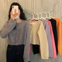 Woman Sweaters Pull Hiver Autumn and Winter 2024 Loose Short Cardigan Knitwear Women's Clothing Femme Chandails