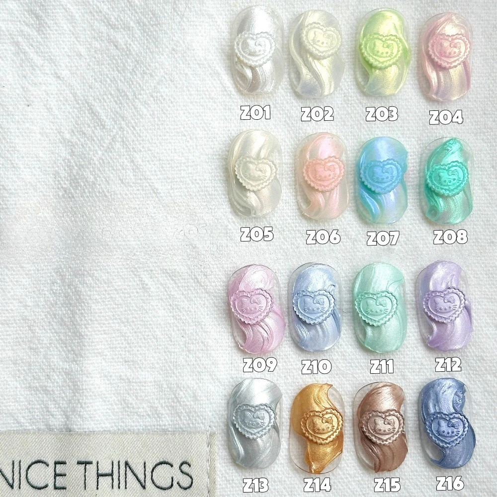 16 colori Nail Art Perla Fata Crema Texture Gel Popolarità Stato solido Nail Art Shell Smalto Gel Vernici per manicure