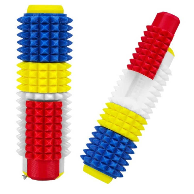 5-in-1 Spiked Roller Toy 3d Printed Spiky Pain Stim Keychain Pocket Mini Sensory Fidget Toy For Anxiety Stress Relief