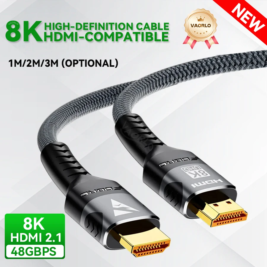 8K HDMI-Compatible Cable 4K@120Hz 8K@60Hz HDMI 2.1 Cable 48Gbps Adapter For RTX 3080 EARC HDR Video Cable PC Laptop TV Box PS5