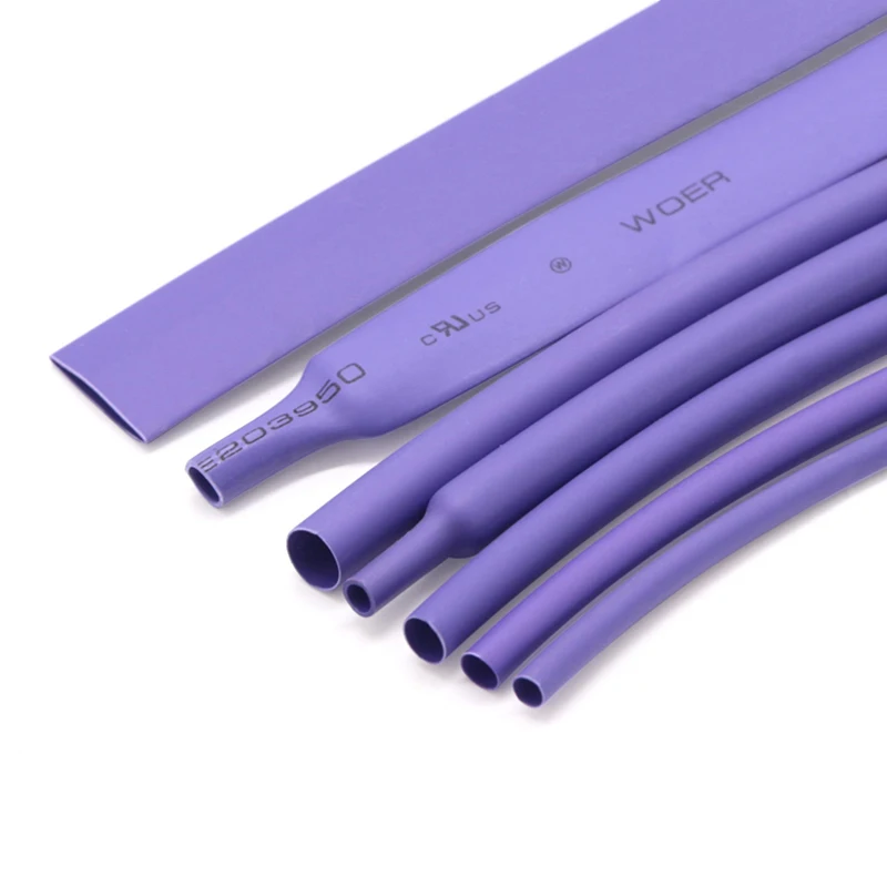 1 Meter Purple Heat Shrink Tube 2:1 Shrink Ratio Polyolefin Insulated Cable Sleeve Φ1mm-50mm