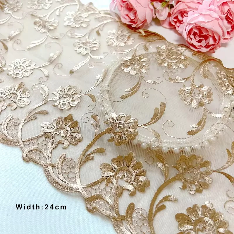 

1 ярд, 17-26 см, разноцветная сетчатая вышивка, кружевная бейка, рукоделие ручной работы своими руками, шитье кукольного платья, материал одежды