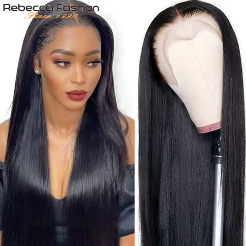 Imagen 1 del producto Pelucas de cabello humano de encaje mongol liso 13*5*1 T para mujeres negras pelucas frontales de encaje de cabello humano transparente liso sedoso Remy