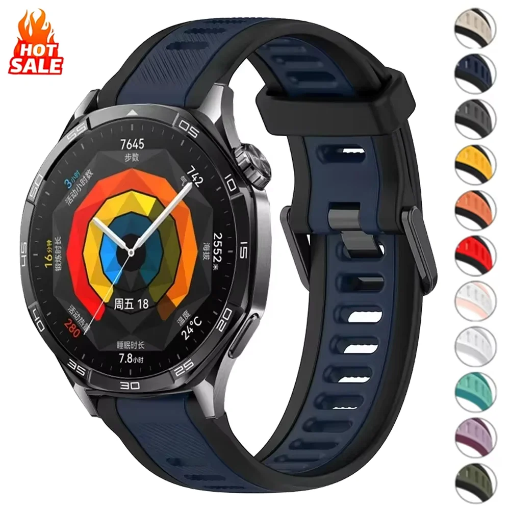 Texture Silicone Strap For huawei watch GT 5/4 41mm/GT 5 pro 42mm Sports Rubber Bracelet Wristband for HUAWEI Watch 4/3 Pro Band