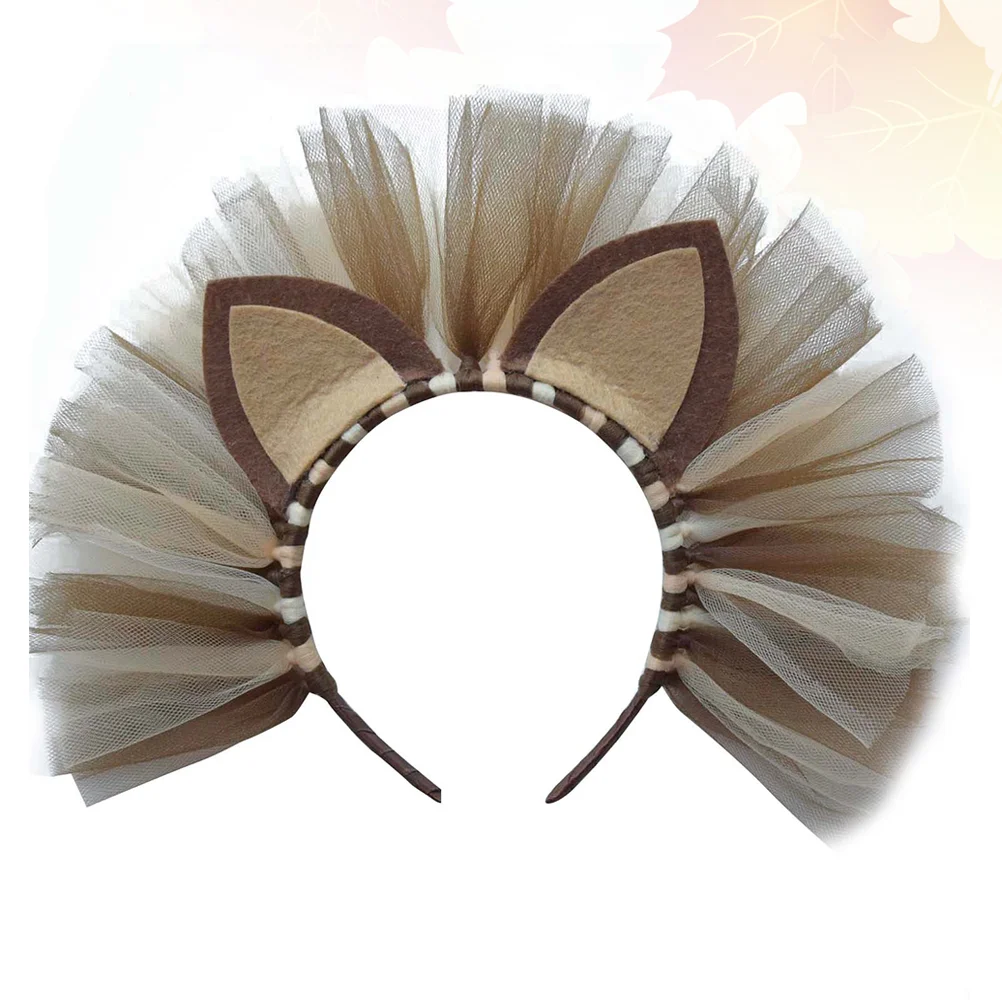 Creative Kids Party Hair Hoop Headwear for Performance Brown Color Exquisite Detail and Workmanship