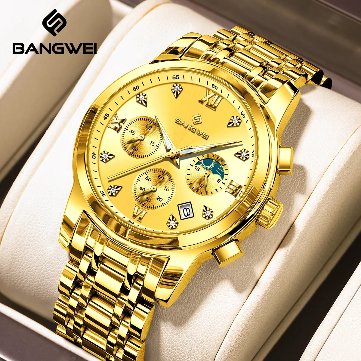 BANGWEI LIGE Diamond Dial Woman Watch Elegant Luxury Classic Date Fashion Waterproof Original Design Quartz Women's Watches Gift